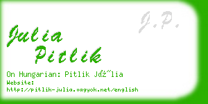 julia pitlik business card